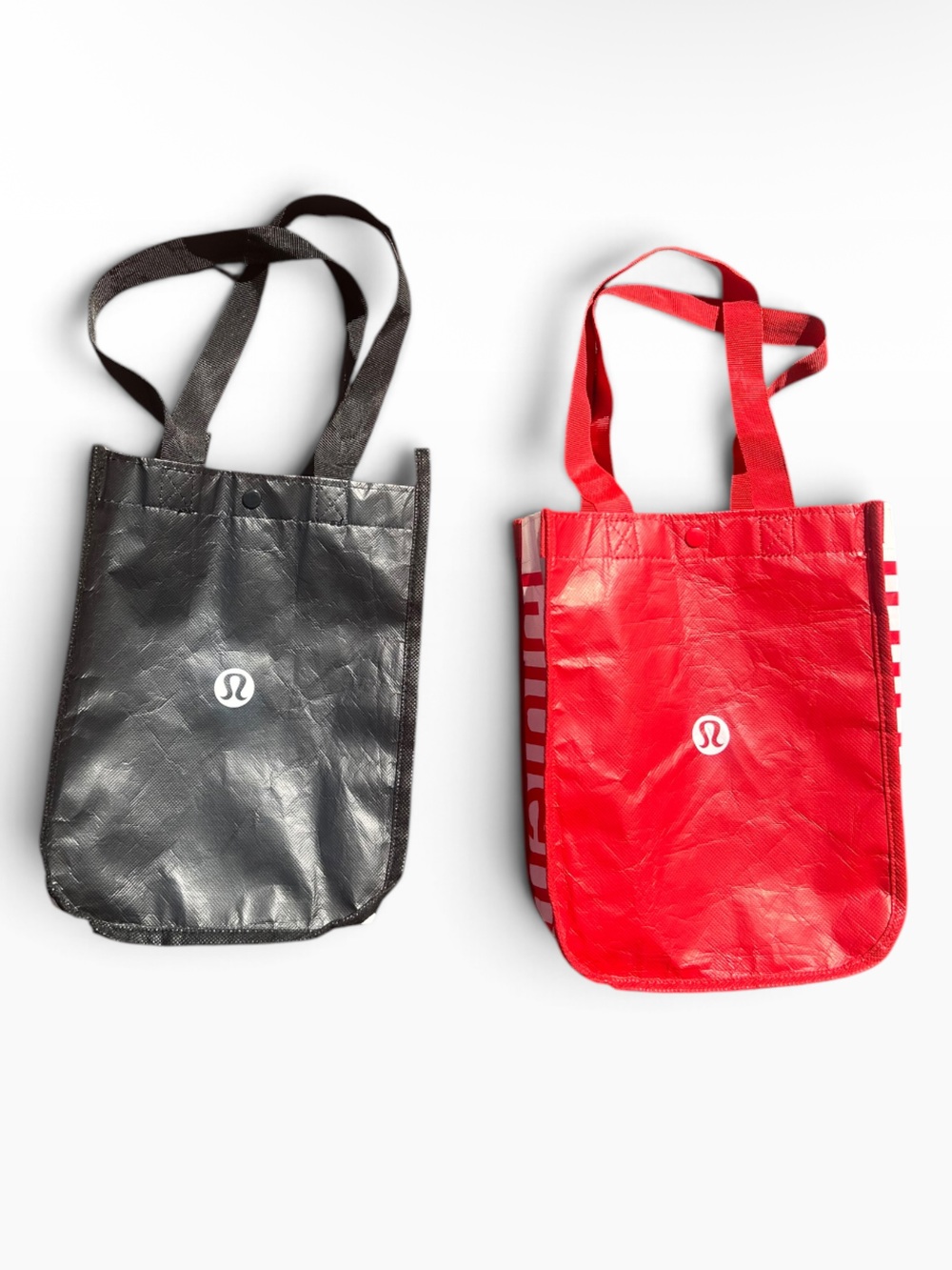 2 Small 9.5” Lululemon Reusable Shopping Bags